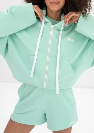 Bane - Rozpinana bluza oversize z kapturem Fresh Mint
