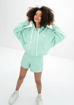 Bane - Rozpinana bluza oversize z kapturem Fresh Mint