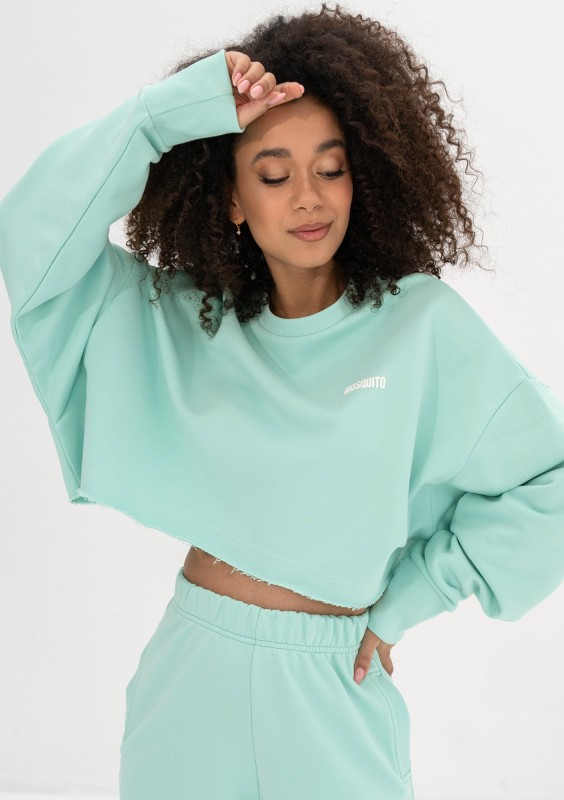 Shore Crop - Fresh mint crop oversize sweatshirt