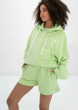 Bane - Lime green oversize zipped hoodie