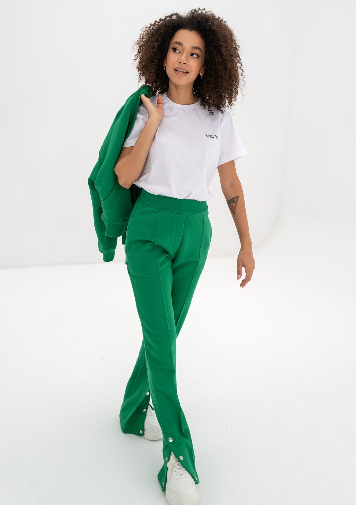 Club - Spodnie z rozpinaną nogawką Kelly Green