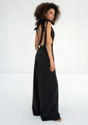 Lux - Black cutout back jumpsuit