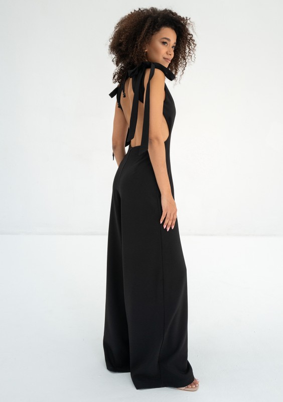 Lux - Black cutout back jumpsuit