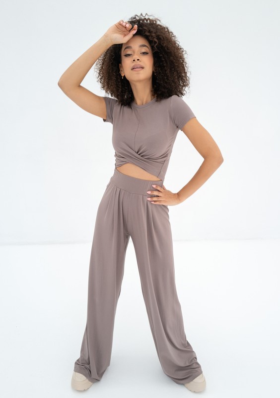 Nazza - Loose latte beige pants