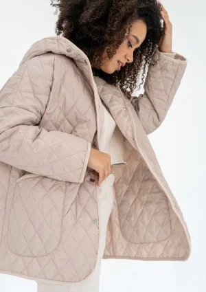 Madden - Beige quilted oversized jacket