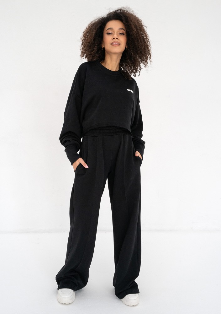 Shore Crop - Bluza oversize Black