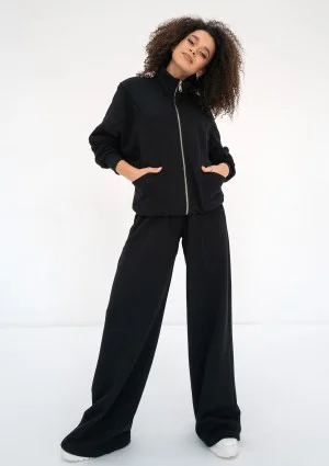 Based - Rozpinana bluza oversize ze stójką Black