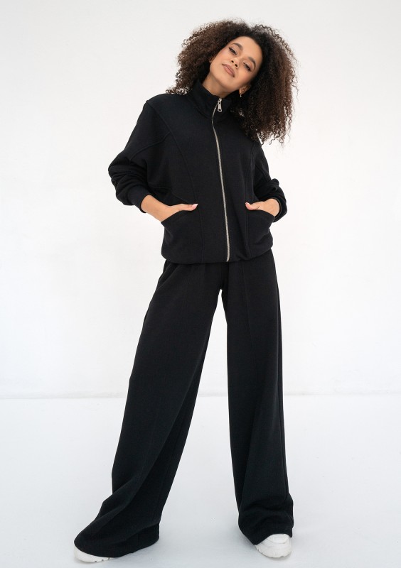 Costa - Black wide sweatpants