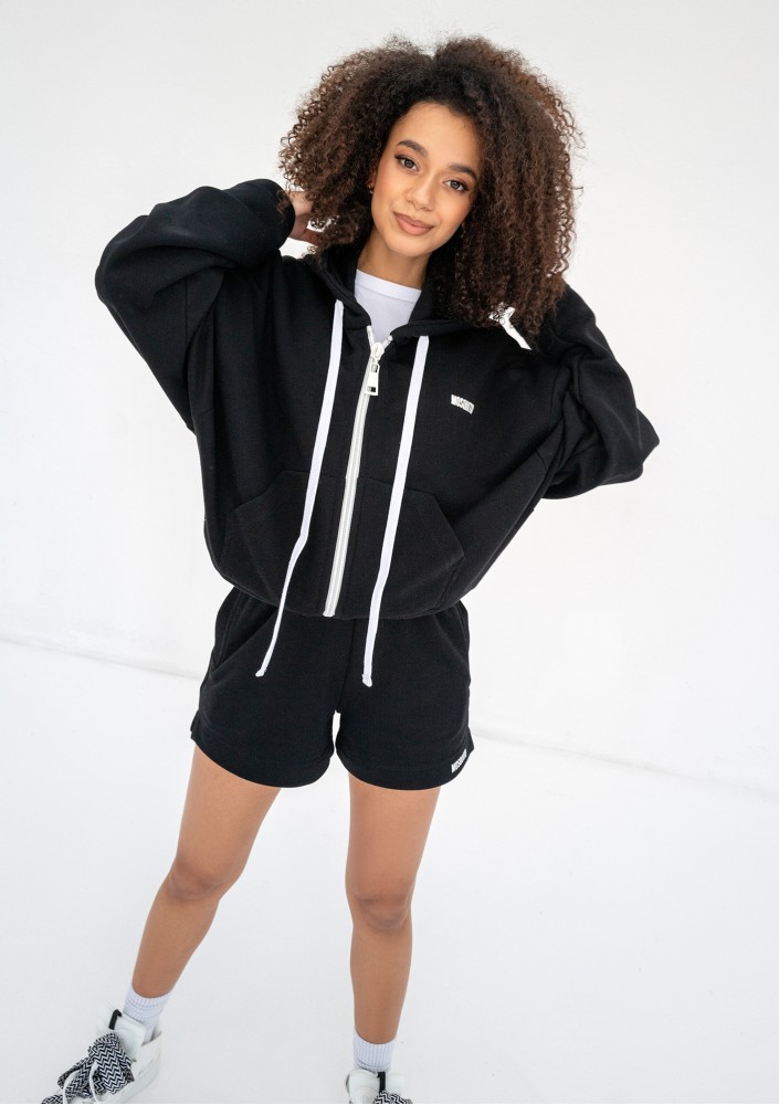 Bane - Rozpinana bluza oversize z kapturem Black