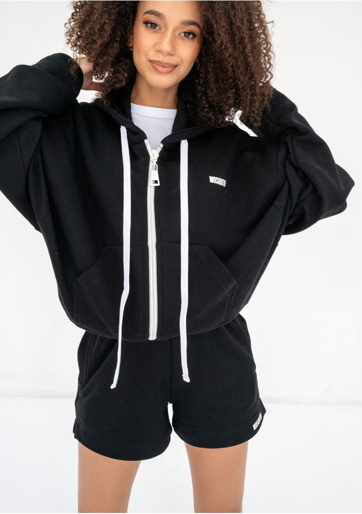 Bane - Rozpinana bluza oversize z kapturem Black