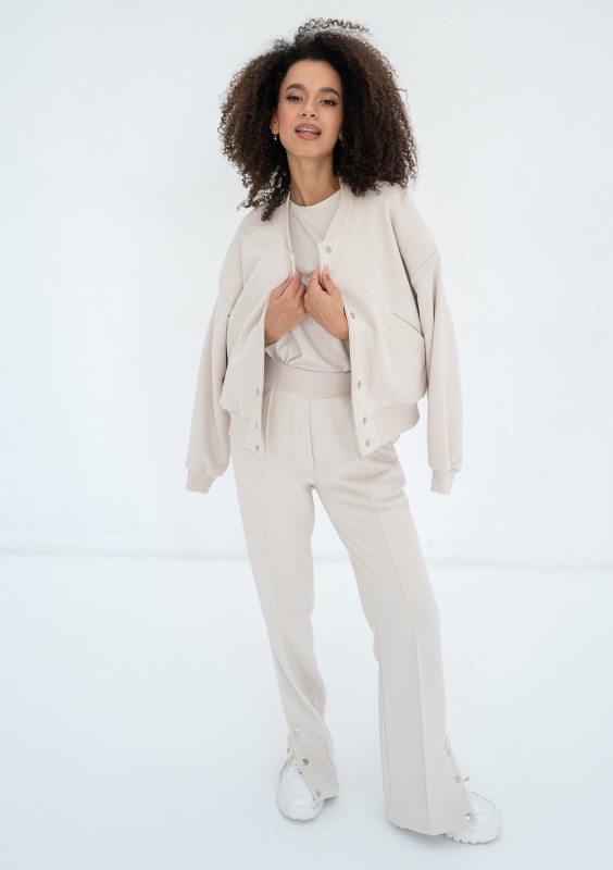 Club - Coconut snap-buttoned sweatpants