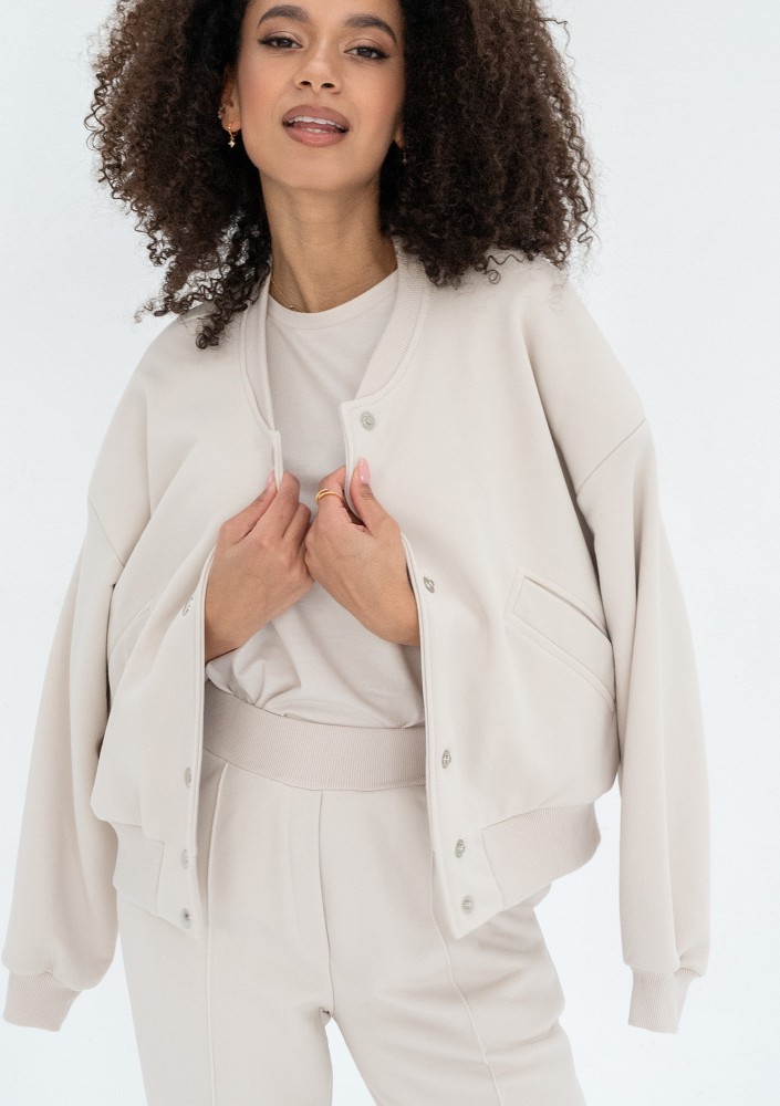 Club - Coconut snap-buttoned sweatshirt