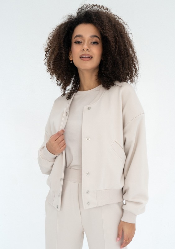 Club - Bawełniana bluza typu bomber Coconut