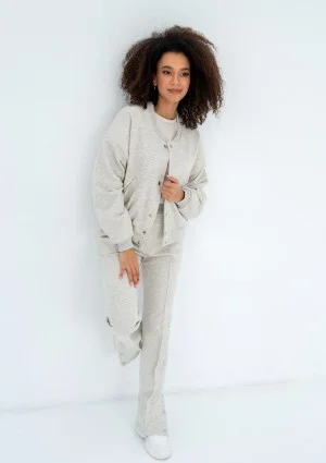 Club - Warm melange snap-buttoned sweatpants