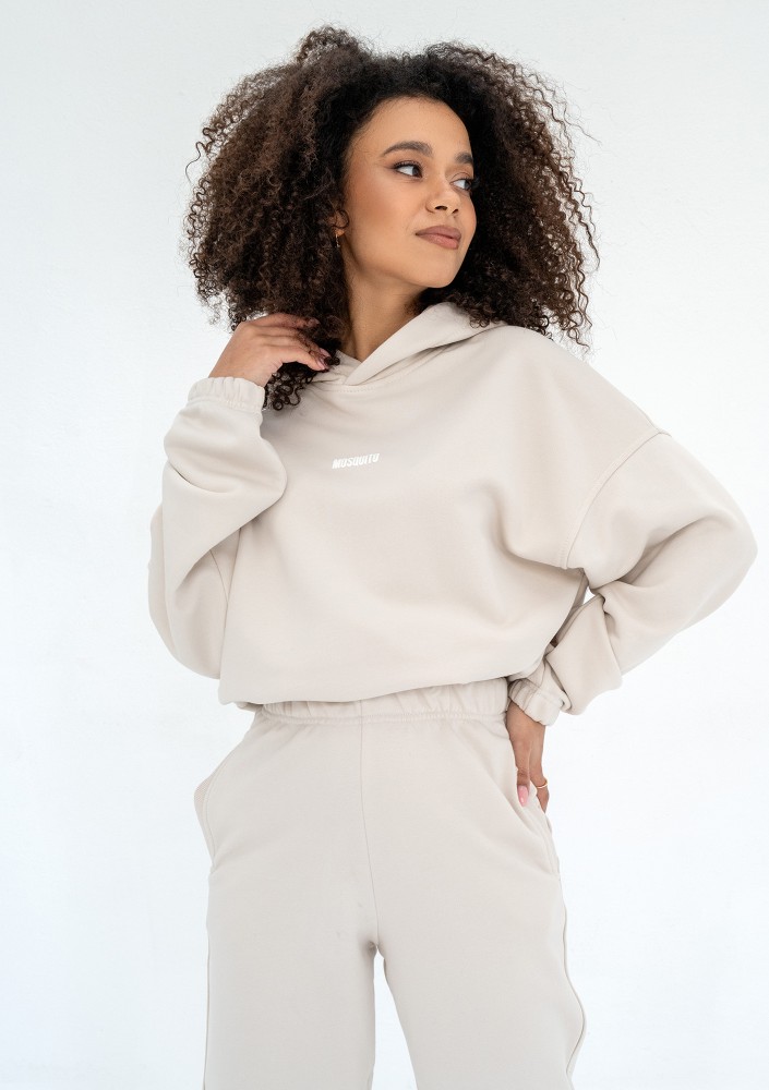 Icon - Bluza z kapturem i ściągaczem Coconut