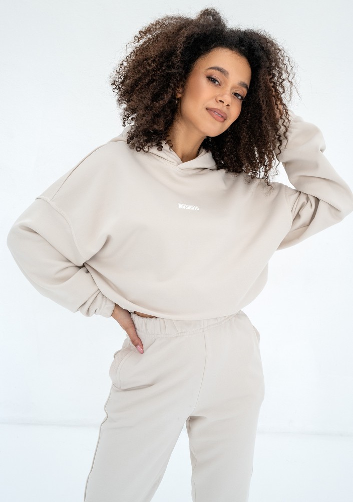 Icon - Bluza z kapturem i ściągaczem Coconut