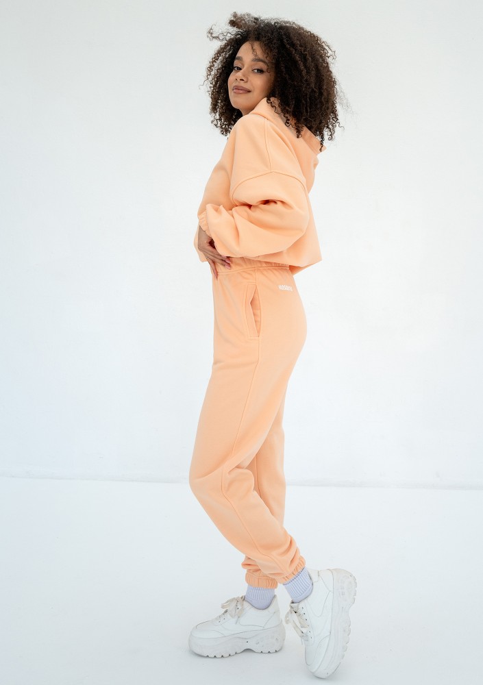 Icon - Bluza z kapturem i ściągaczem Peach Fuzz