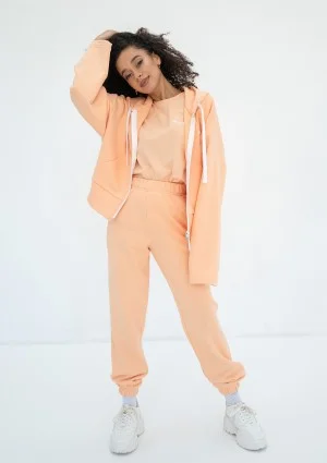Bane - Rozpinana bluza oversize z kapturem Peach Fuzz