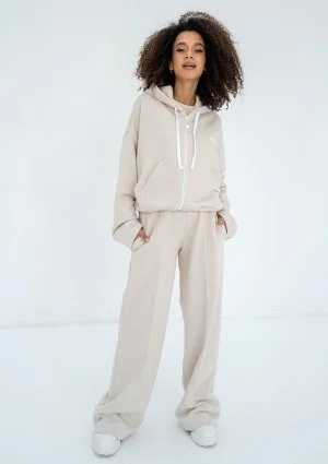 Bane - Rozpinana bluza oversize z kapturem Coconut