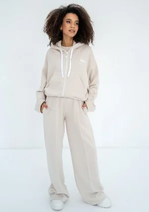 Bane - Rozpinana bluza oversize z kapturem Coconut