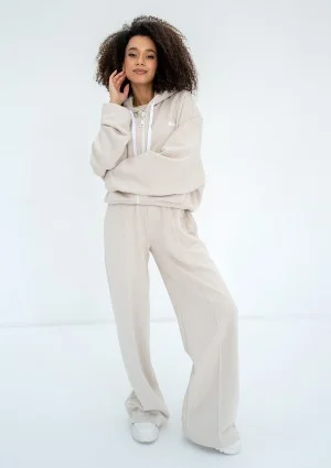 Bane - Rozpinana bluza oversize z kapturem Coconut