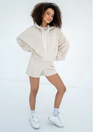 Bane - Rozpinana bluza oversize z kapturem Coconut