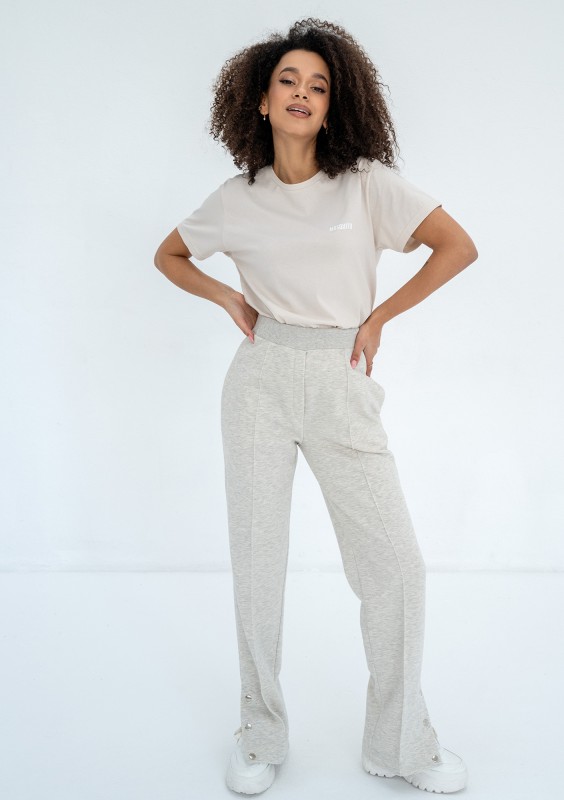 Club - Coconut snap-buttoned sweatpants