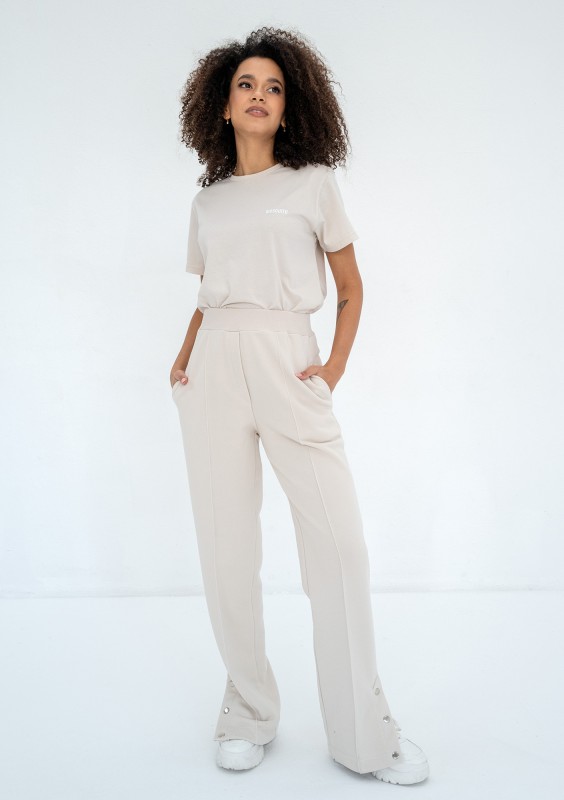 Club - Coconut snap-buttoned sweatpants