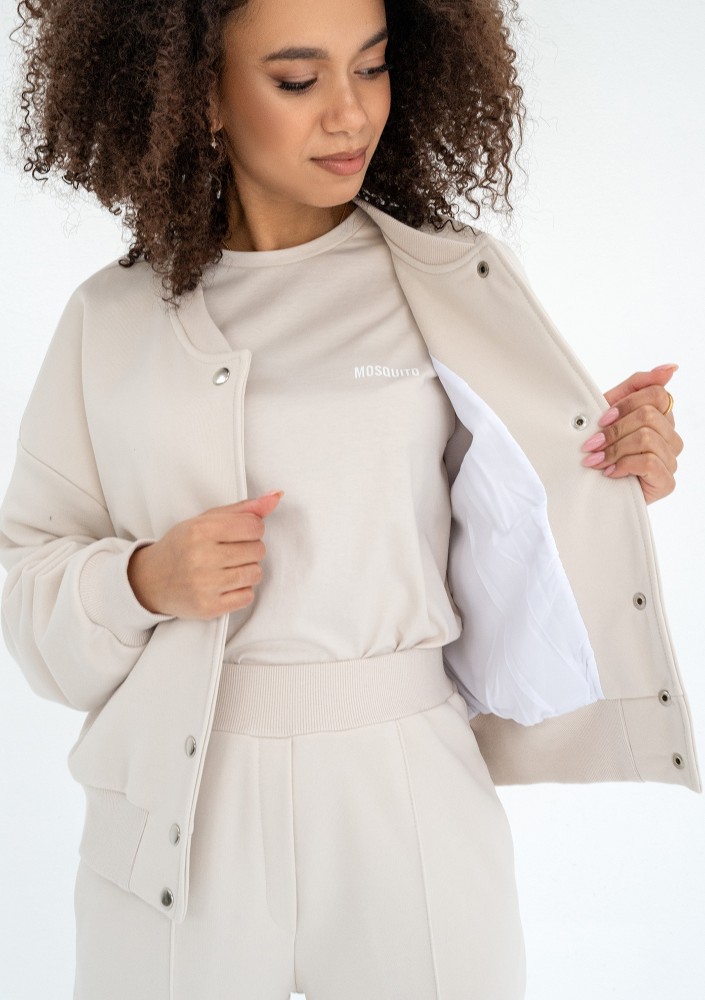 Club - Bawełniana bluza typu bomber Coconut