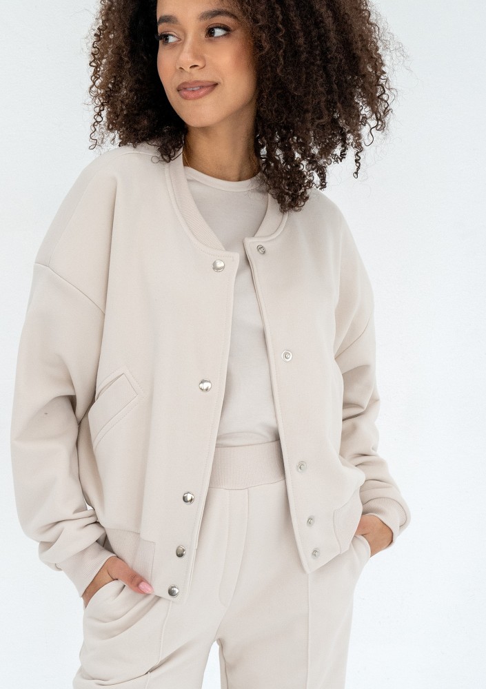 Club - Bawełniana bluza typu bomber Coconut