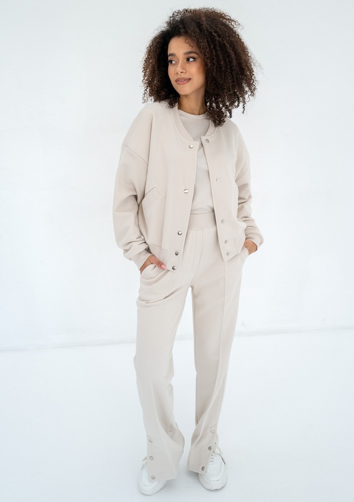 Club - Coconut snap-buttoned sweatshirt