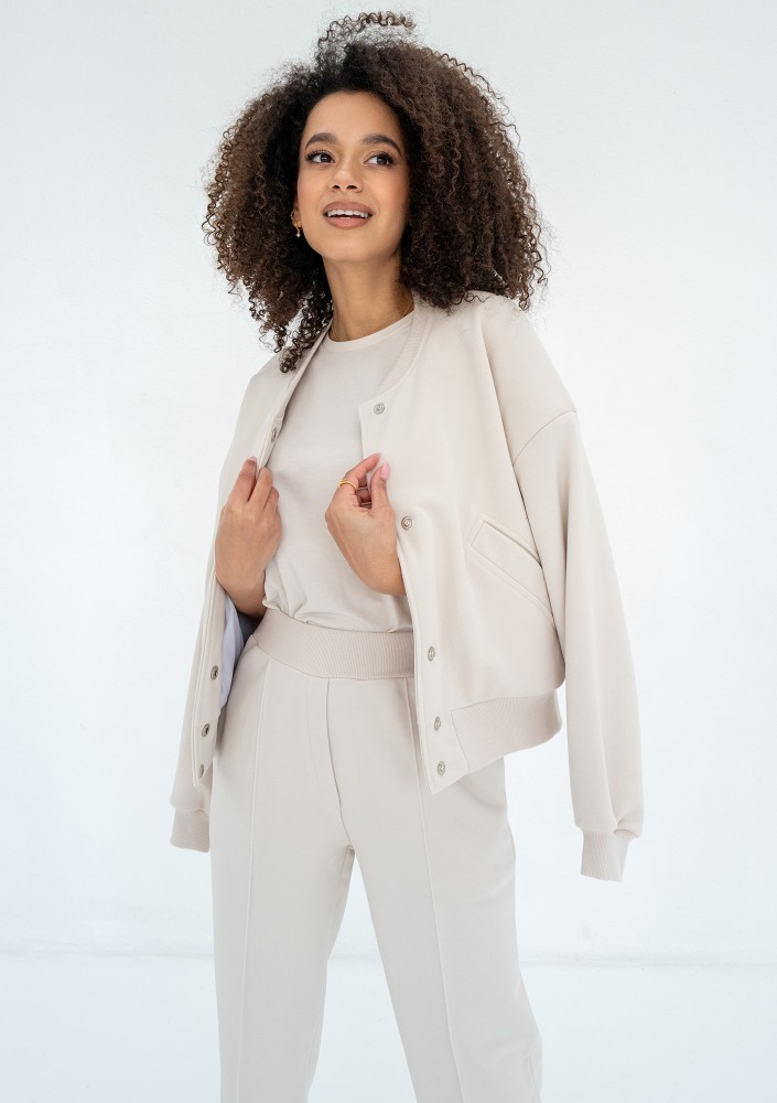 Club - Coconut snap-buttoned sweatshirt