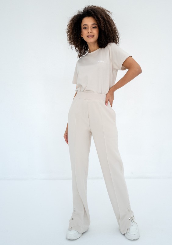 Club - Coconut snap-buttoned sweatpants