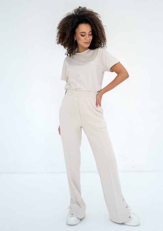 Club - Coconut snap-buttoned sweatpants