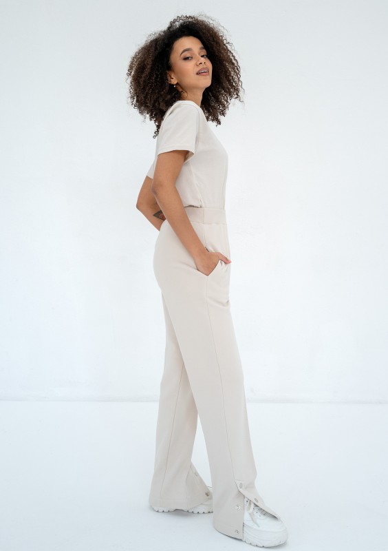 Club - Coconut snap-buttoned sweatpants