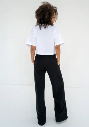 Costa - Spodnie dresowe z szeroką nogawką Black
