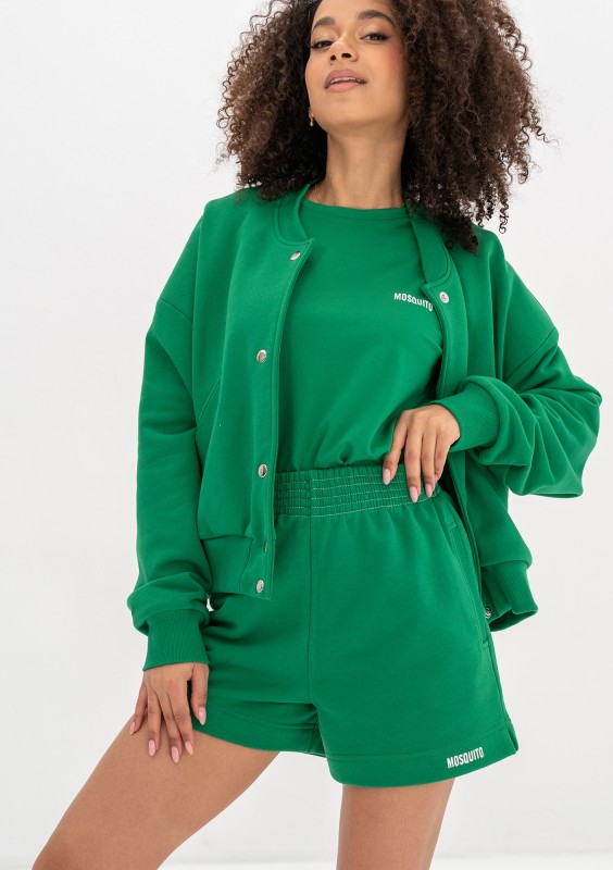 Club - Bawełniana bluza typu bomber Kelly Green