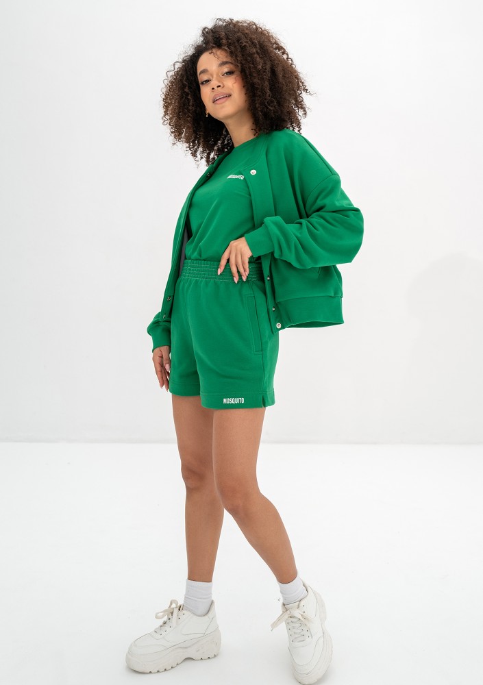 Club - Kelly green snap-buttoned sweatshirt