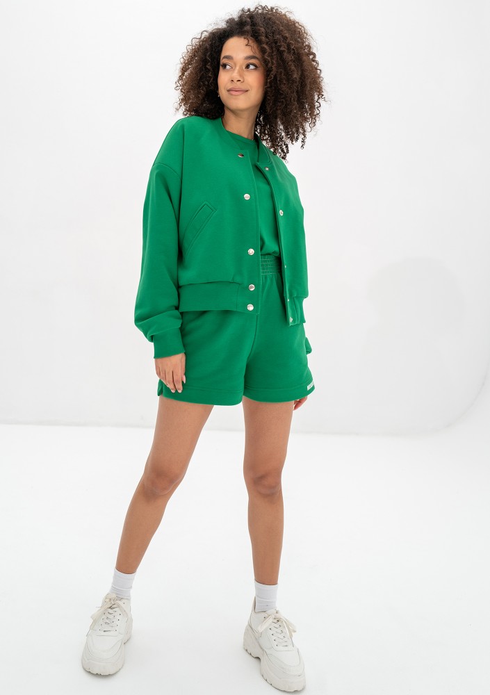 Club - Bawełniana bluza typu bomber Kelly Green