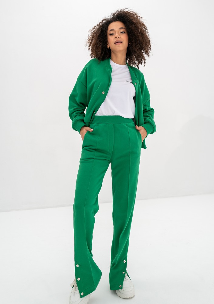 Club - Bawełniana bluza typu bomber Kelly Green