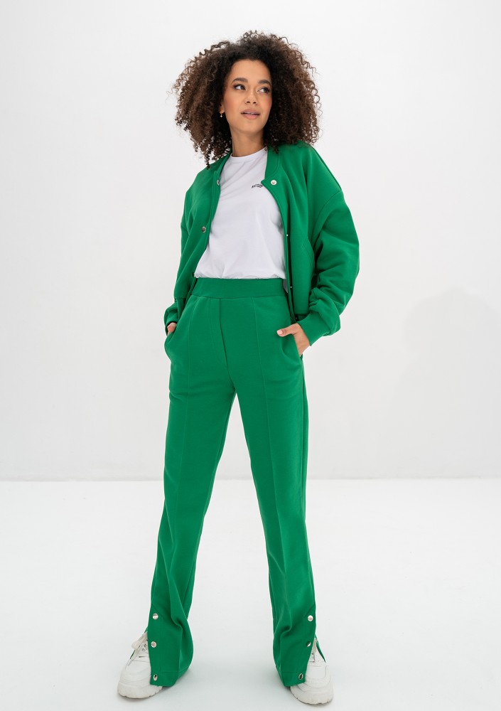 Club - Bawełniana bluza typu bomber Kelly Green