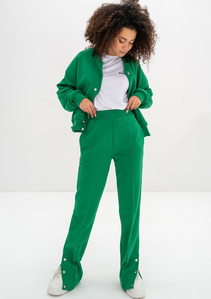 Club - Spodnie z rozpinaną nogawką Kelly Green