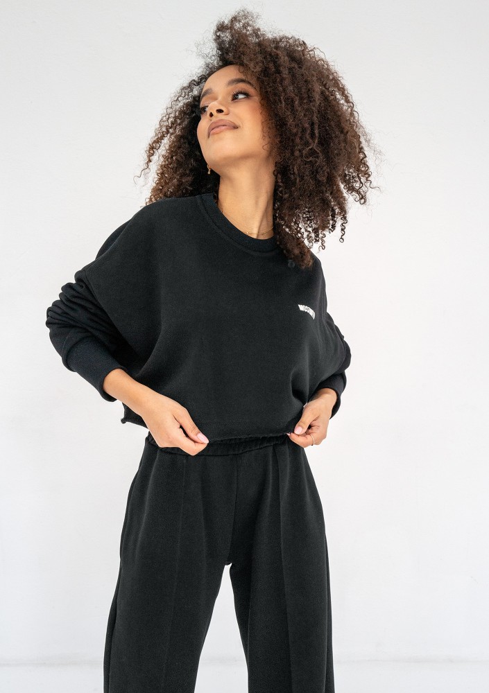 Shore Crop - Bluza oversize Black