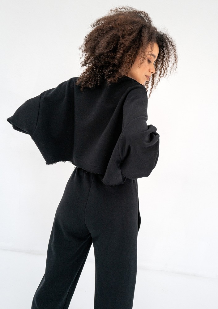 Shore Crop - Bluza oversize Black