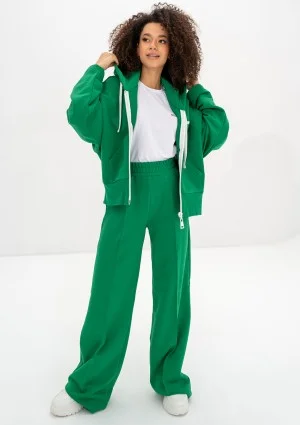 Bane - Kelly green oversize zipped hoodie