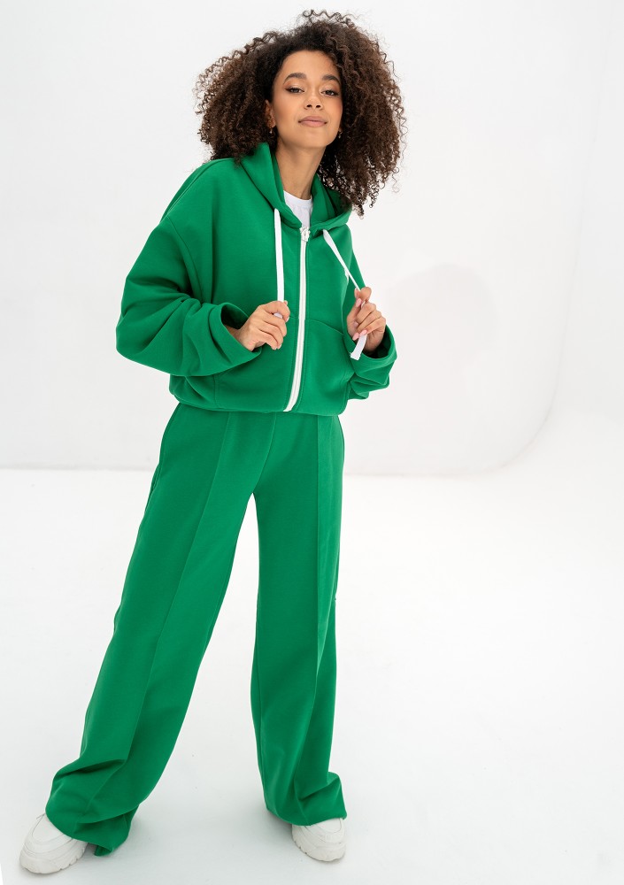 Bane - Rozpinana bluza oversize z kapturem Kelly Green