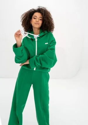 Bane - Kelly green oversize zipped hoodie