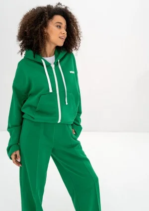Bane - Kelly green oversize zipped hoodie