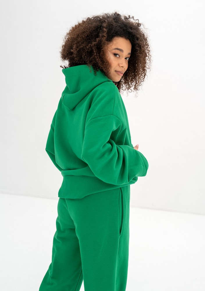 Bane - Rozpinana bluza oversize z kapturem Kelly Green