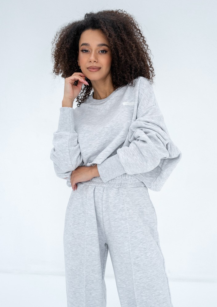 Shore Crop - Bluza oversize Light Melange